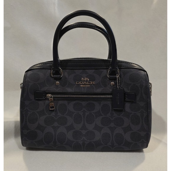 Coach Handbags - Coach Logo 93987 SV Denim Midnight SVM2Q Women's 2 Handle Purse w Shoulder Strap